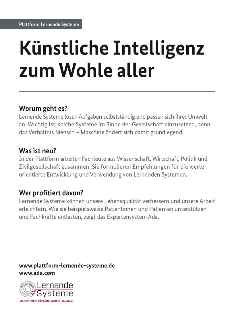 Projektansicht Lernende Systeme