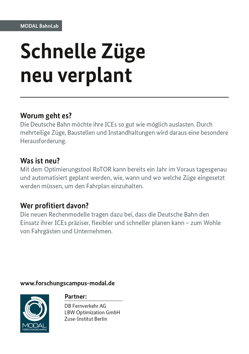 Projektansicht MODAL BahnLab