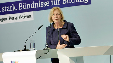 Johanna Wanka während ihrer Rede